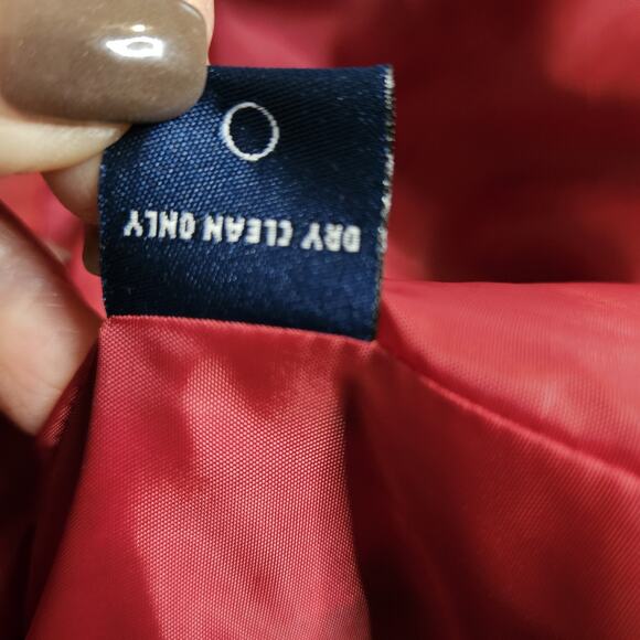 Evan Picone Faux Suede Jacket Zip Up Red Collared Blazer Jacket Women's Sz 10 - Picture 9 of 9